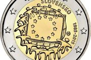 Slovakia 2 Euro Commemorative Coin 2015 - The EU Flag. Uncirculated.
