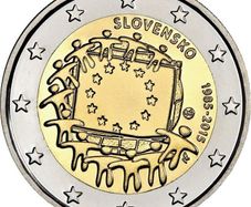 Slovakia 2 Euro Commemorative Coin 2015 - The EU Flag. Uncirculated.