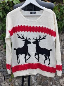 Pure Moda Reindeer Christmas Jumper