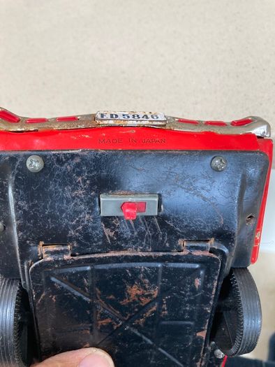 Vintage Tin Battery operated Fire Chief