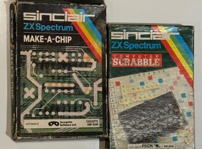 ZX Spectrum Games - Scrabble & Make-A-Chip Boxed