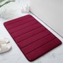 Memory Foam Bath Mat, 50 x 75 cm, Extra Soft Non-Slip Bathroom Mat, Super Absorbent Bath Mats for Bathroom Floor, Machine-Washable Dry Bath Rug Foot Mat, Wine Red Image 2