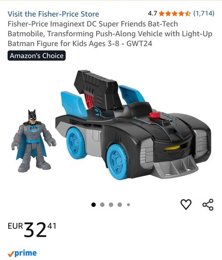 IMAGINEXT Batman Batmobile Vehicles