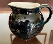 Vintage Aluminia Denmark Susanne Confetti  Small Jug Coffee Creamer