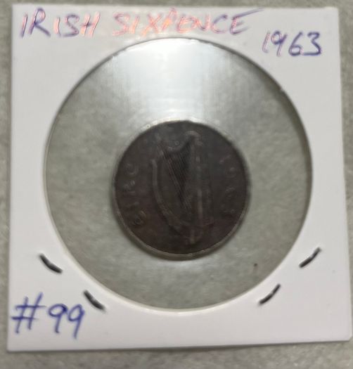 Irish Sixpence 1963