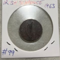 Irish Sixpence 1963