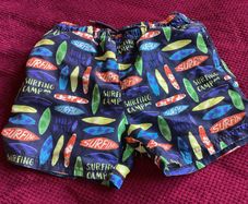 Pattern swim shorts age 10