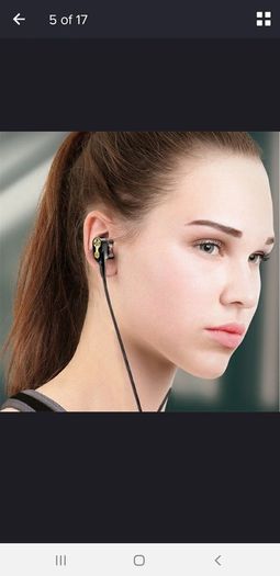 1 Pc Dual-Dynamic 3.5mm Noise Isolation sports earphones with microphone