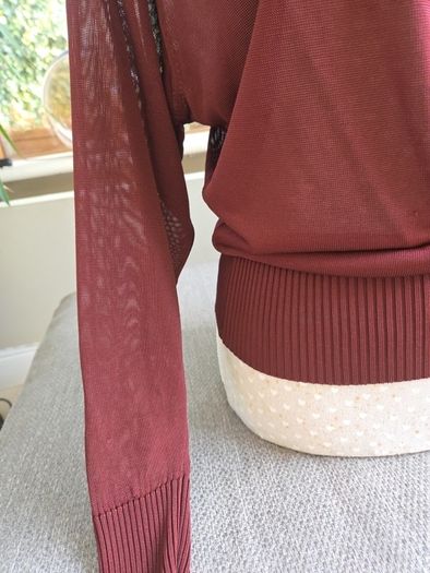 Zara burgundy fine knit uk10 bnwot