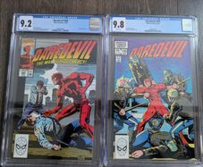 Daredevil Issue 195 and 286 CGC 9.8 Bullseye Certified Graded Comic Framed DC Marvel