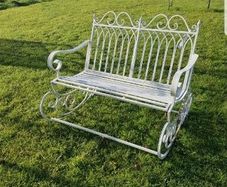 Rocking Bench Double Straight D3342