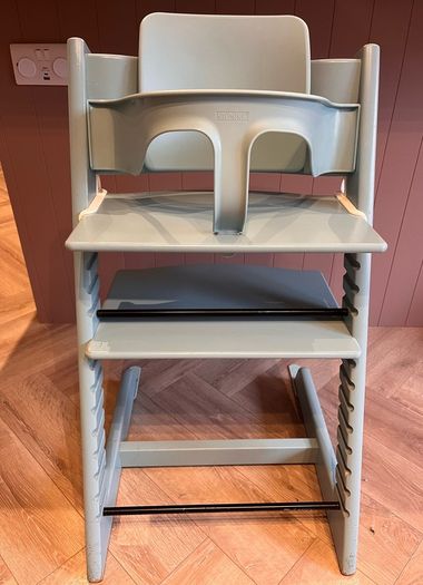 Tripp Trapp High Chair with matching baby set and fabrics