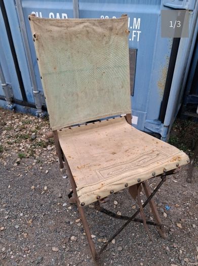 world war 2 folding campaign chair