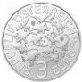 Austria 3 Euro 2020 Super Dinosaur - MOSASAURUS. Uncirculated. ( In Capsule) Image 2