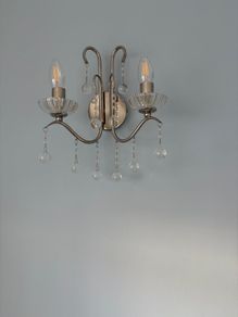 2 x wall lights and 2 x ceiling lights, silver in colour100 each for ceiling lights and 50 each for wall lights