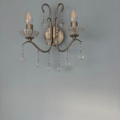 2 x wall lights and 2 x ceiling lights, silver in colour100 each for ceiling lights and 50 each for wall lights