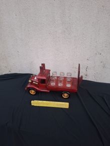 Fire truck bottle holder and glasses postage possible