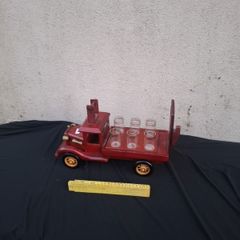 Fire truck bottle holder and glasses postage possible