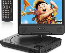 9.5" Portable DVD Player with 7" HD Swivel Screen for Kids and Car, Dual Stereo Speakers, Built-in Rechargeable Battery,Support (FREE SHIPPING)