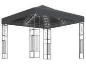 Gazebo with String Lights 3x3 m Anthracite Fabric