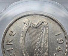 1943 silver Irish Halfcrown