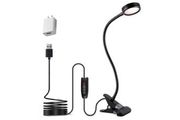 EYOCEAN Clip on Light Reading Lights, Desk Lamps, Eye Protection Kids Desk Lamp with Strong Clamp, Flexible Night Light 3 Modes 9 Dimming Levels