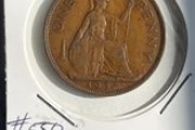 British Pennies 1935, 1936, 1937, 1938, 1939