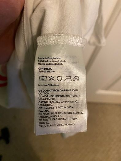 H&M girl's t shirt Daisy 122 128