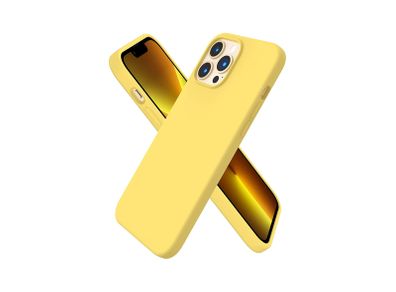Liquid Silicone Shockproof Case For iPhone 13 Pro Max Luxury Soft Phone Cover Yellow New - FHT8IP13PMLK