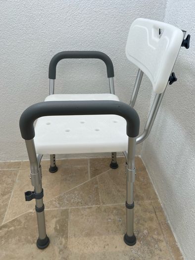 Shower Chair with Backrest and Armrests