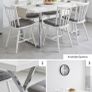 Modern White Dinning Table and Chairs Image 2