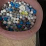 Pink Baby Ball Pit with Balls Image 7