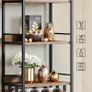 Wine rack, bottle rack, wine stand, metal with glass holder and wine storage for cellar, bar and storage room Image 3
