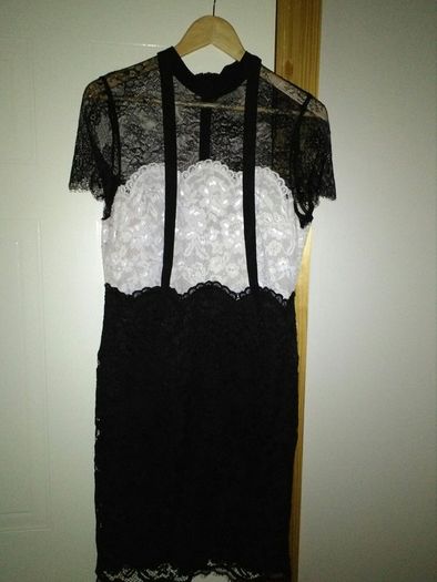 Beautiful black and white lace dress