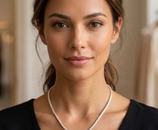 Dainty Solid .950 Silver Infinity Pendant Foxtail Chain Necklace | Premium Boutique Piece