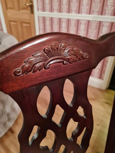 Genuine mahogany 6 seater dining table and chairs