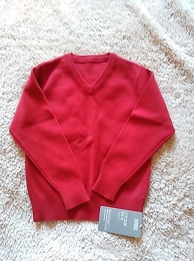 New with tags red v neck jumper