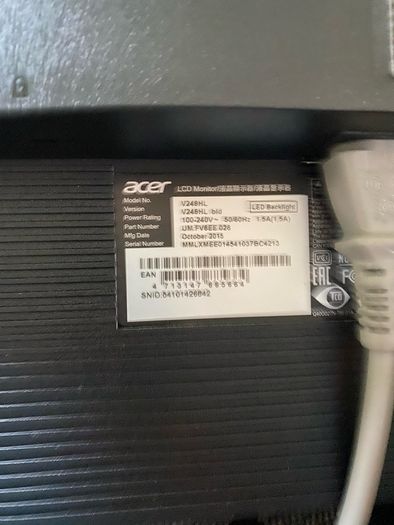acer V246HL 24" monitor