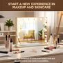 Vanity Mirror with Lights, 50x42cm Lighted Makeup Mirror for Tabletop/Wall Mounted with 14 Led Dimmable Bulbs, USB Cable, Touchscreen Image 6