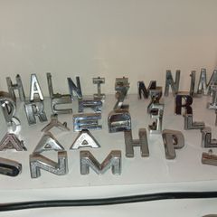 Large Collection Of Vintage Car/Vehicle Logo Letters All Originals All Metal