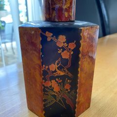 Paper Mache Bottle/ Tea caddy