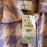 Bnwts Ostradivarius Ladies pastel pink lilac houndstooth Jacket / shirt size M includes post Image 5