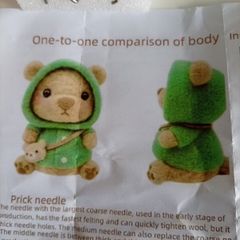 Needle Felting kit "bear in hoodie"
