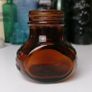 68 - Vintage 4oz Bovril Dark Brown Glass Embossed Letters Jar Image 3