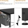 FREE EXPRESS SHIPPING L Shaped Desk 100CM Computer Desk Study Office Desk Gaming Desk Writing Table With Bookshelf Reversible Corner Desk For Home Office Studio Workstation Image 2