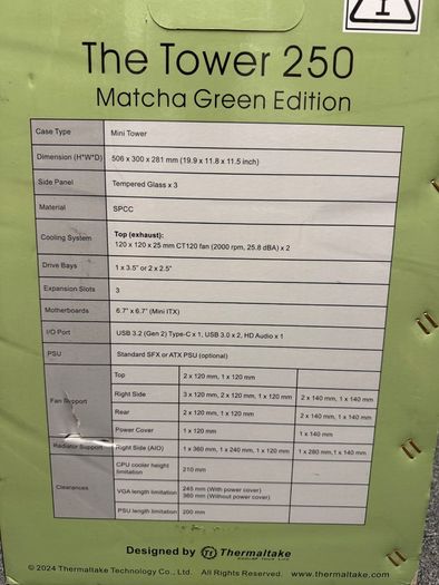 Thermaltake The Tower 250 | Mini Chassis | Matcha Green