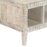 Coffee Table White 110x50x40 cm Solid Mango Wood Image 6