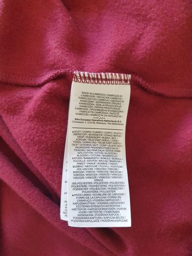 nike icon funnel neck hoodie size xs burgundy in excellent condition