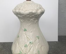 Beleek basket weave & Shamrocks lamp base