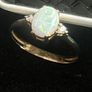9ct Gold Opal & Diamond Ring Size O Image 4
